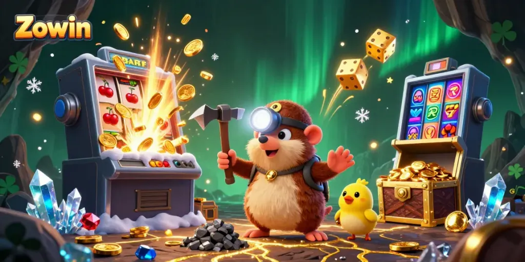 Experience the thrilling Zowin adventure with vibrant gaming elements and enchanting characters.