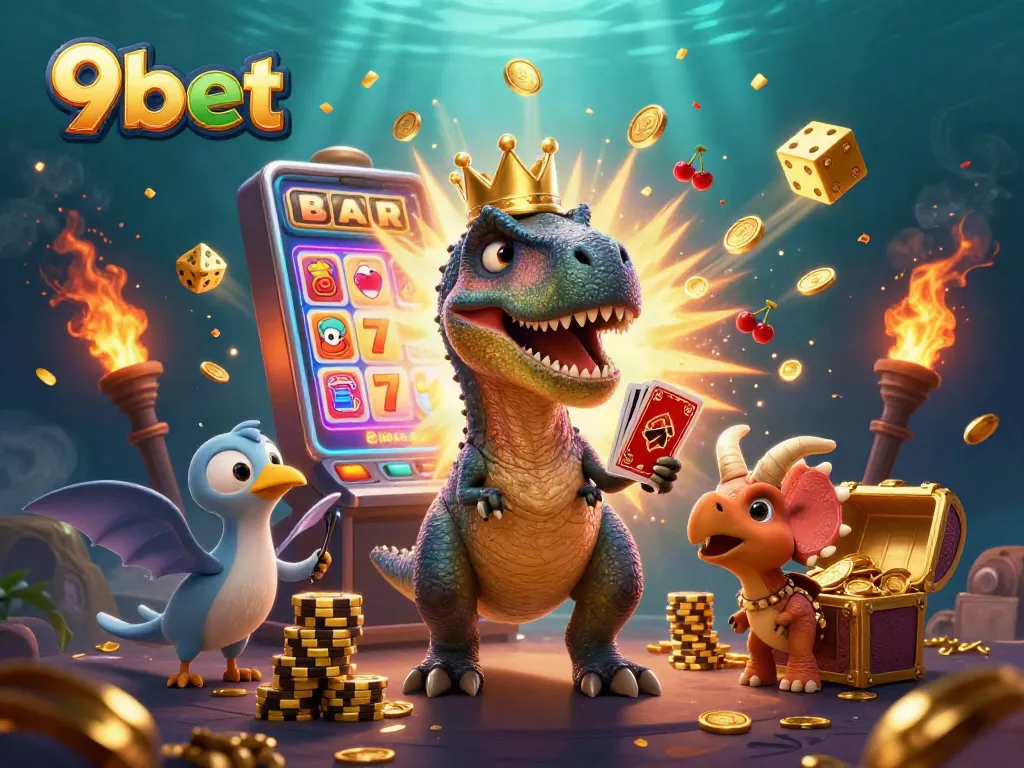 Engage in thrilling gaming action with 9bet's exciting jackpot slots and friendly characters.