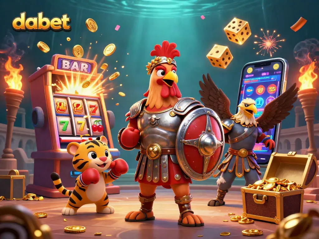 Experience winning action at DABET with vibrant 3D casino elements and thrilling gameplay.