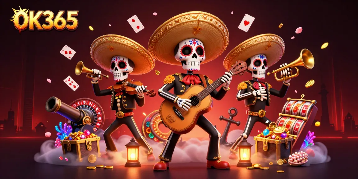 OK365 brings thrilling slots and casino action to life with vibrant illustrations