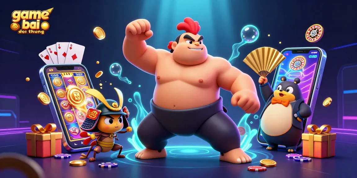 Engage in thrilling game bai doi thuong with a vivid 3D casino illustration featuring dynamic characters and exciting gaming elements.