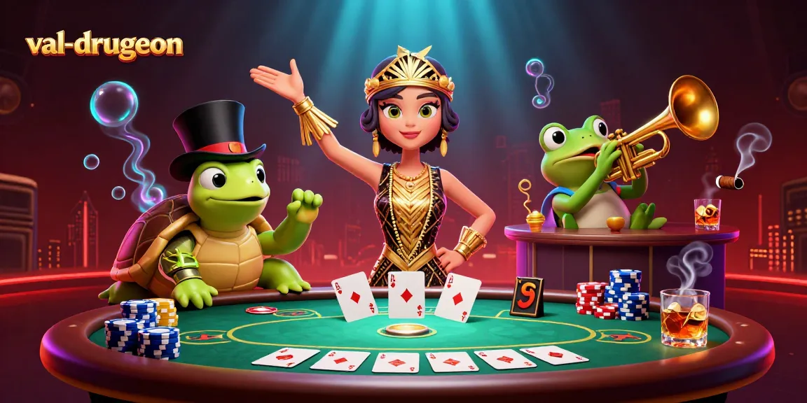 Win big with val-drugeon’s vibrant casino scene featuring characters and gaming elements.