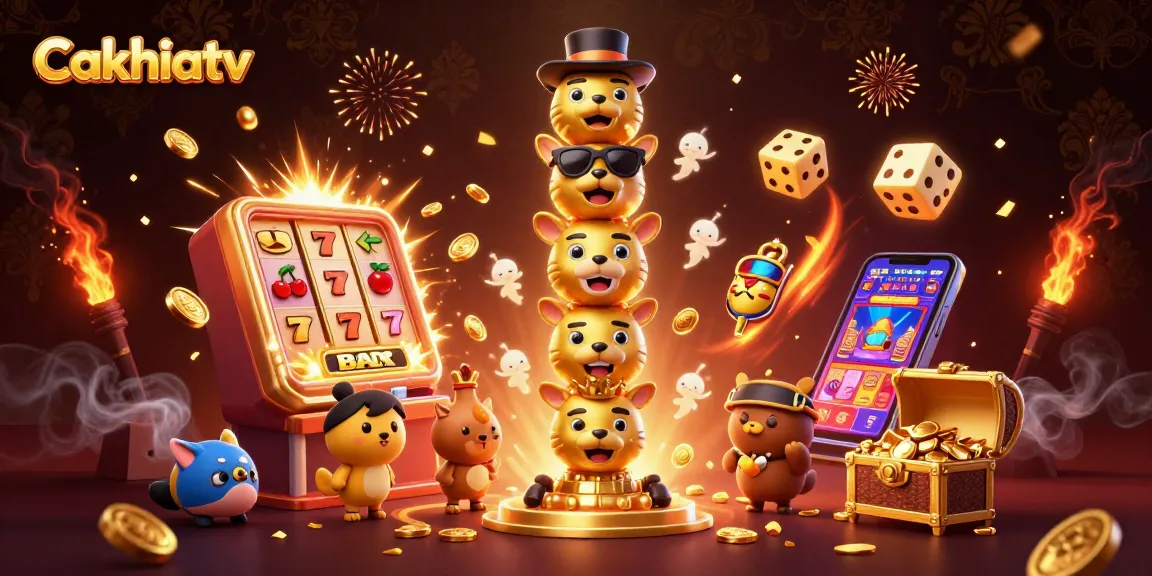 Cakhiatv brings excitement to the casino scene with a colorful totem pole and jackpot elements.