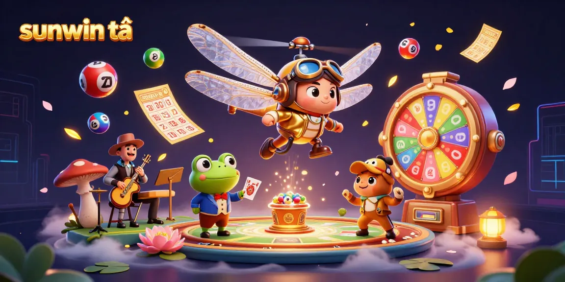 Engage in thrilling gameplay with sunwin tải illustrated in a vibrant 3D casino scene.