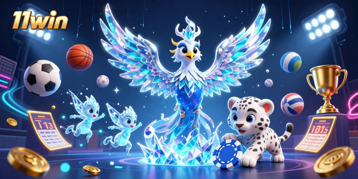 Experience the thrill of 11win with a dazzling ice phoenix, interactive scenes, and vibrant sports elements.