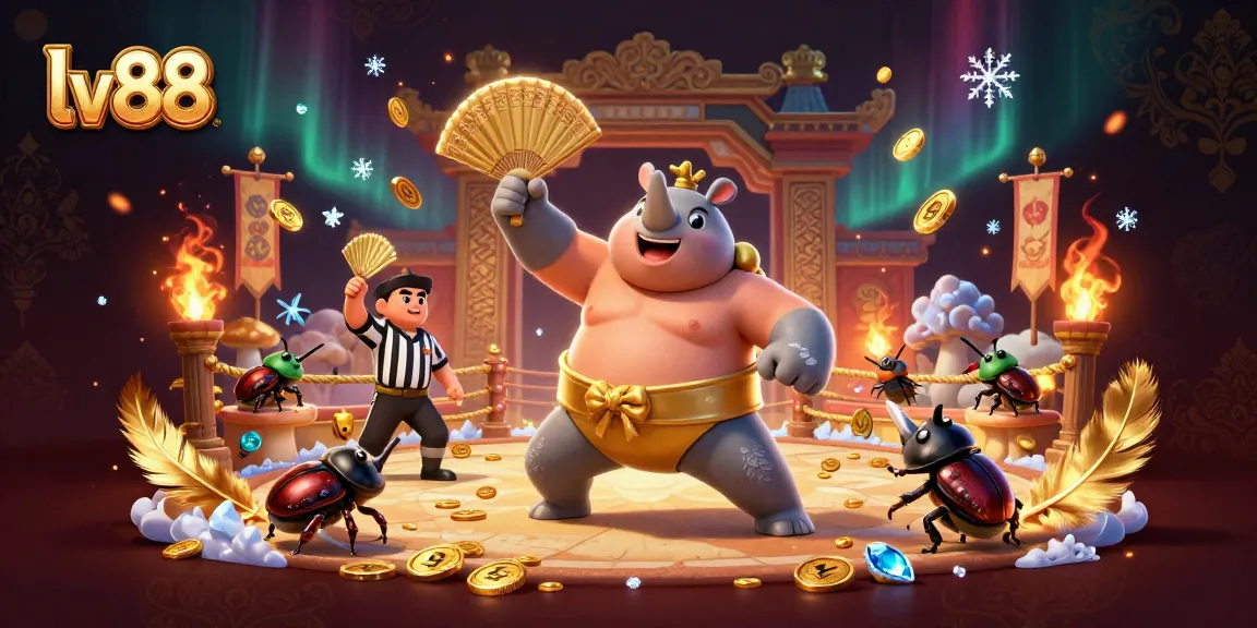 Experience excitement at lv88 with a dynamic casino arena featuring iconic characters and vibrant gambling elements.